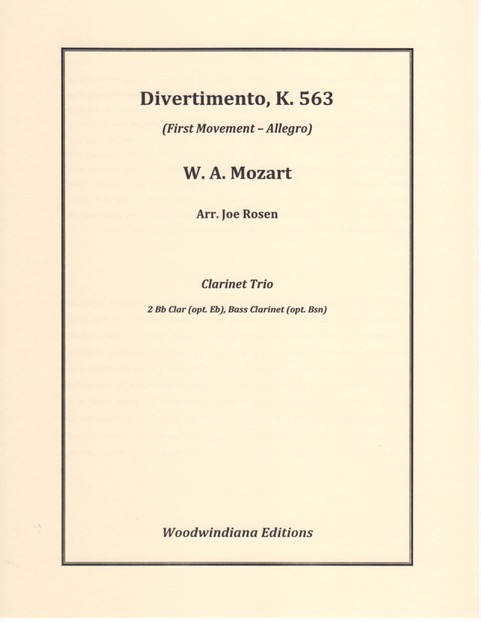 W. A. Mozart (arr. Joe Rosen) Allegro from Divertimento, K. 563 (2 Bbs (Eb), BC)